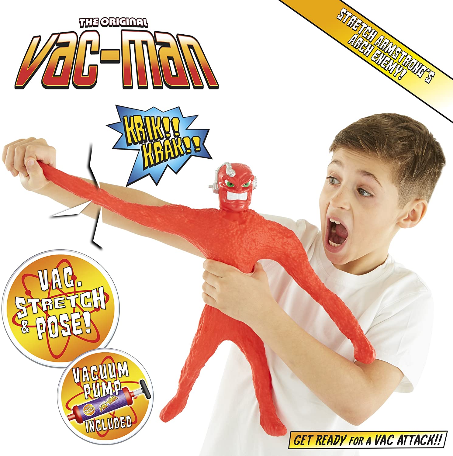 The Original Vac Man Stretch Armstrong Enemy Stretching Poseable 13 ...