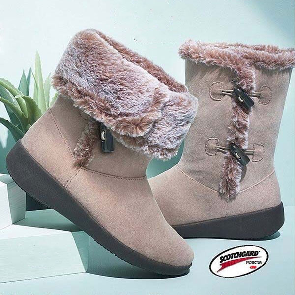 fur lined winter ankle boots