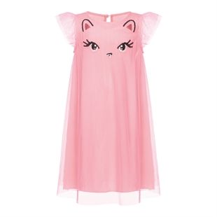 pink cat dress