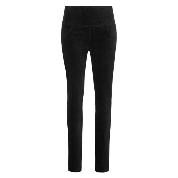 black velvet stretch pants