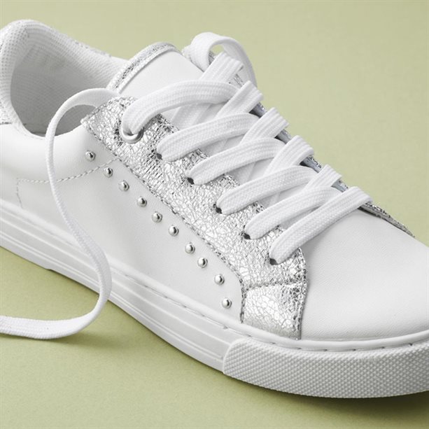 ladies white casual trainers