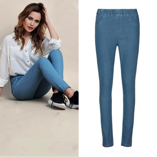 womens jeans elasticated waistband