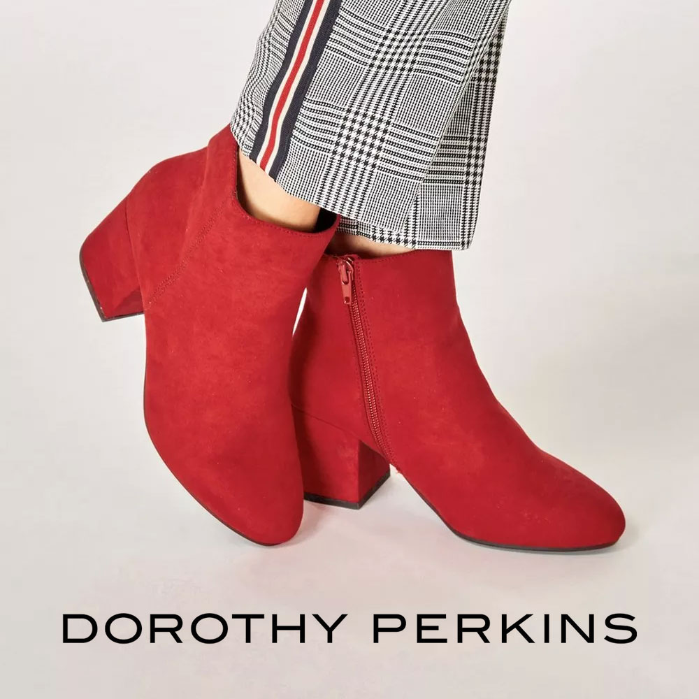 women's red ankle booties