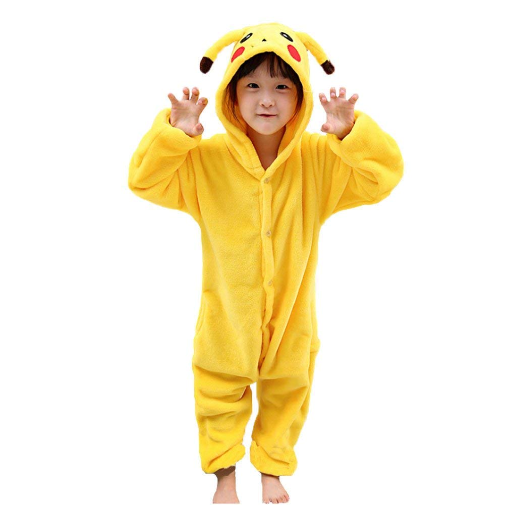Kids Boys Girls Pikachu Kigurumi Sleepwear Cosplay Costume Pyjamas Age ...